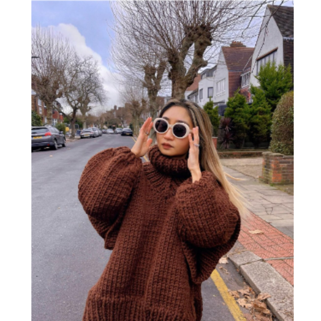 Erenabaji | Ladies oversized knit sweater | Warmth