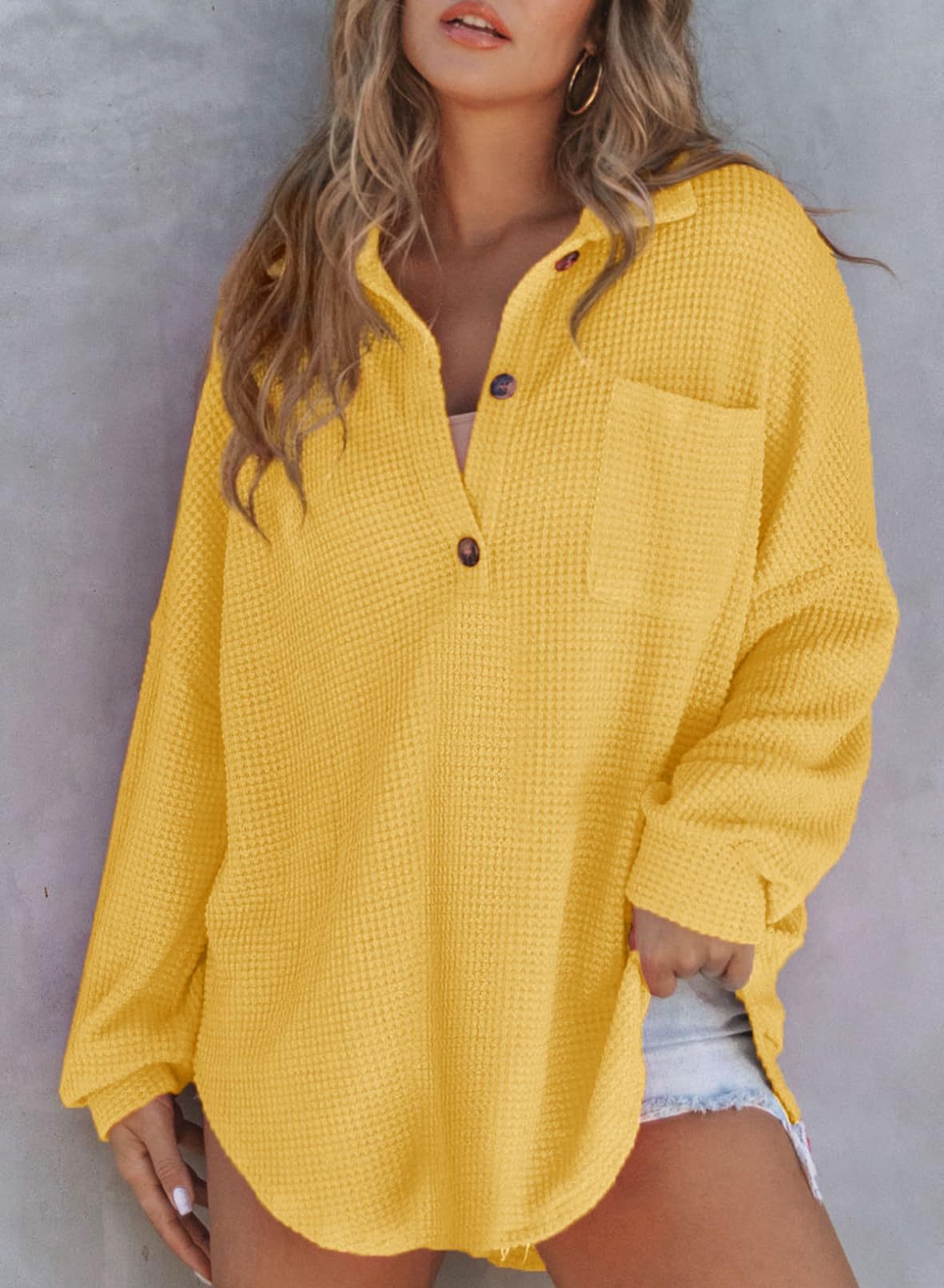 Luisa | Chic Waffle Top