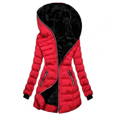 Women's zipper buffer long arm jacket | Hood