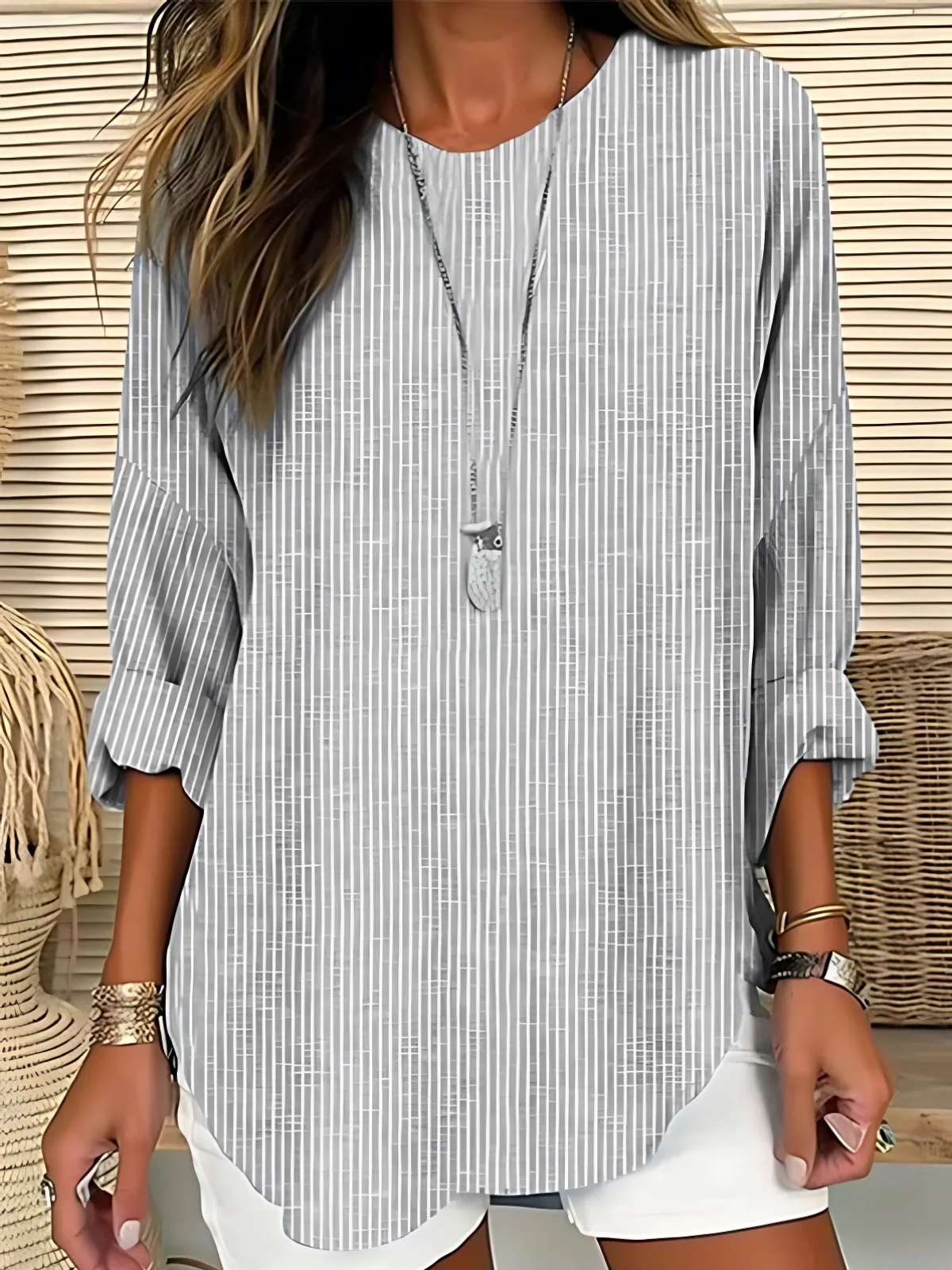 Rhea | Trendy Striped Top