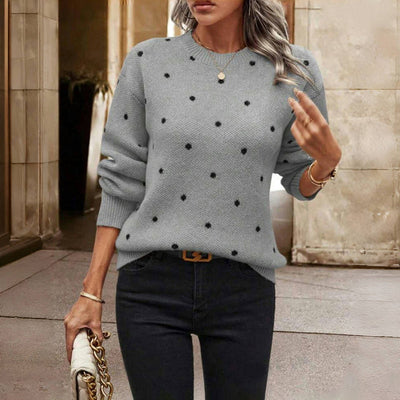 Lilah | Polka Dot Knitted Sweater