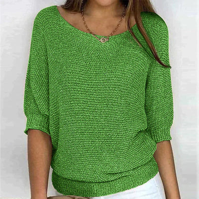 Sweater in a two -tone design for women with comfortable comfort