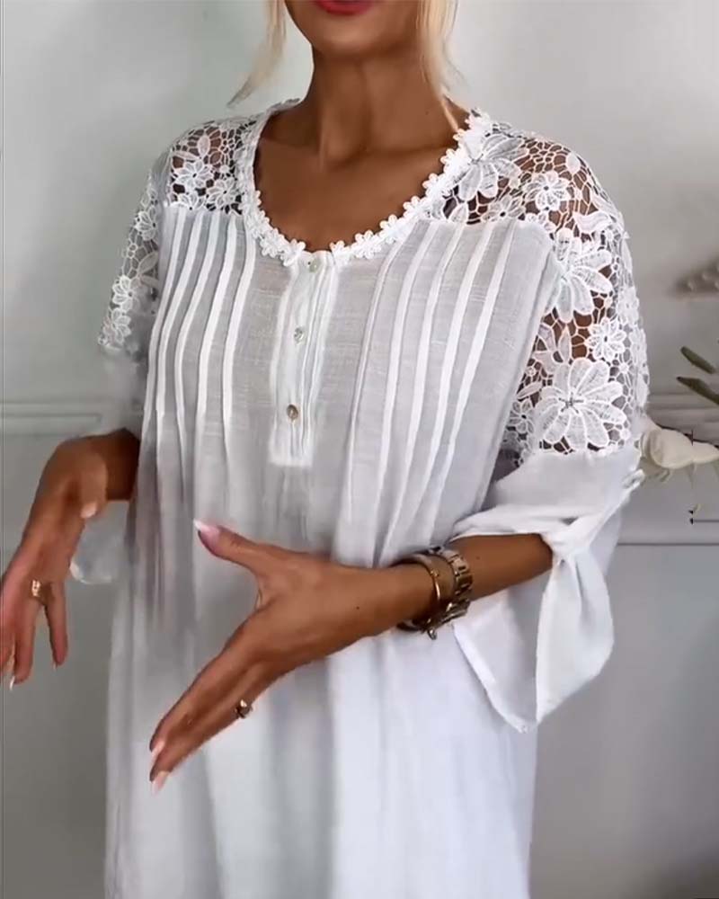 Nica | Lace Patchwork Top