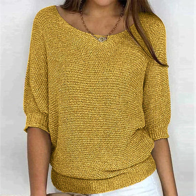 Sweater in a two -tone design for women with comfortable comfort