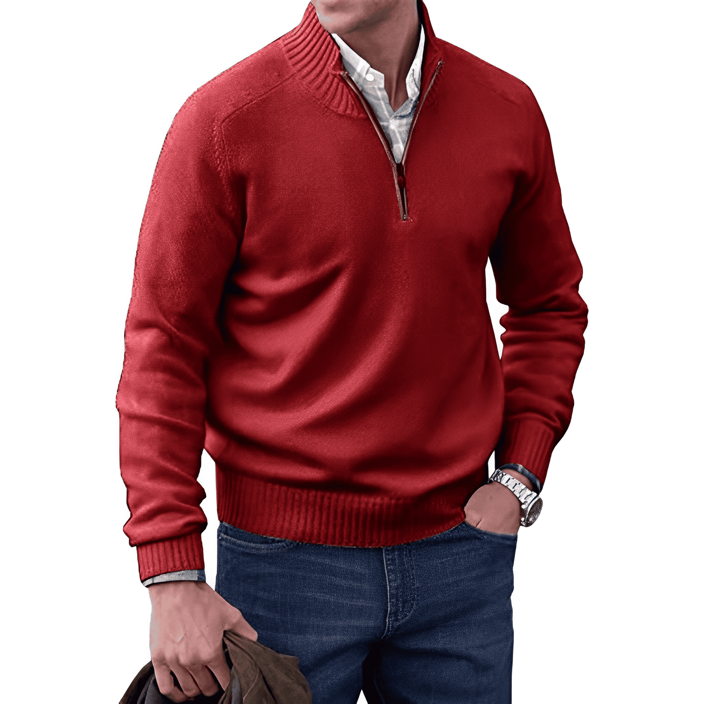 Andrew | Men’s Quarter-Zip Knit Pullover