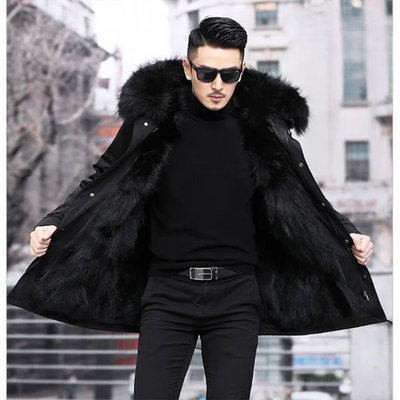 Men's hood winter parka jacket | Warmth