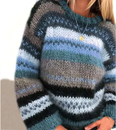 Retro design sweater, inspired by fashion epochs and trenads