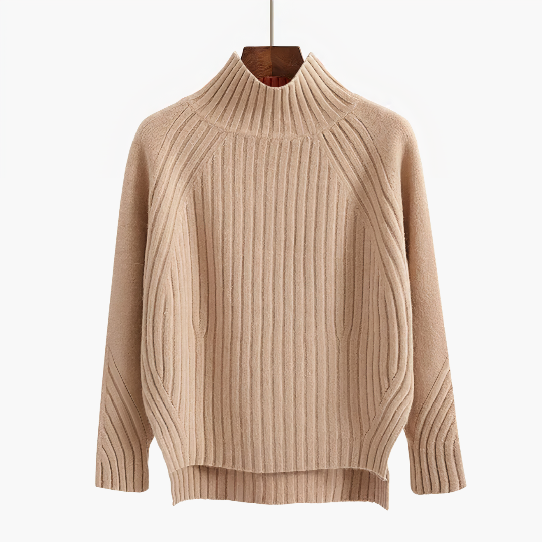 Lynette | Cozy Rib-Knit High Neck Sweater