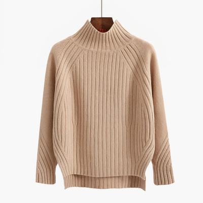 Lynette | Cozy Rib-Knit High Neck Sweater