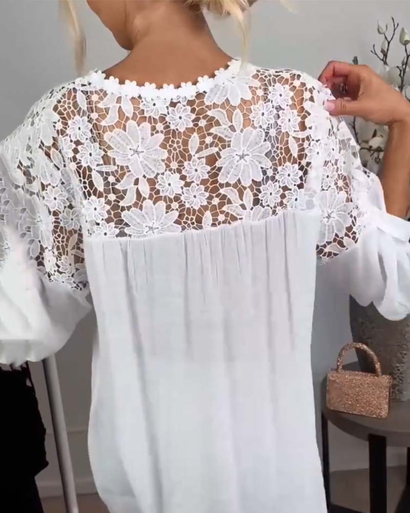 Nica | Lace Patchwork Top
