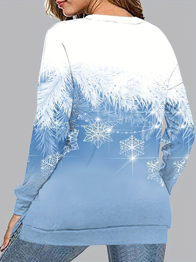 Sweater: Elegant winter sweater with snowflakes