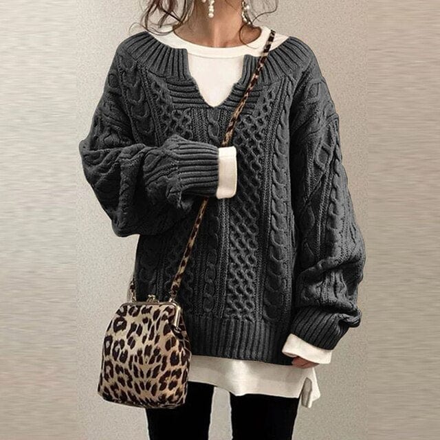 Stylish knitting sweater for women