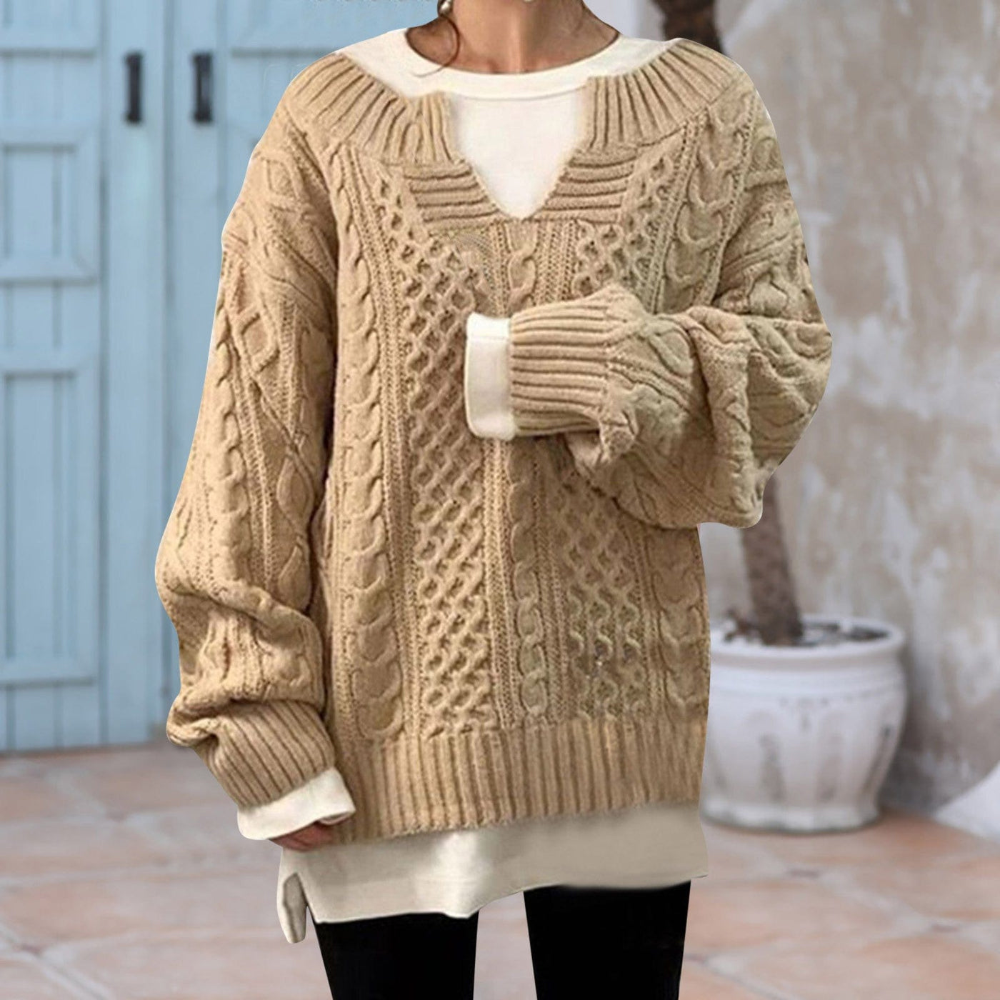 Stylish knitting sweater for women