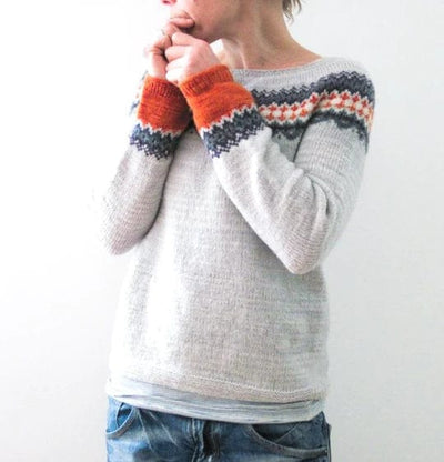 Grocher sweater with boho design