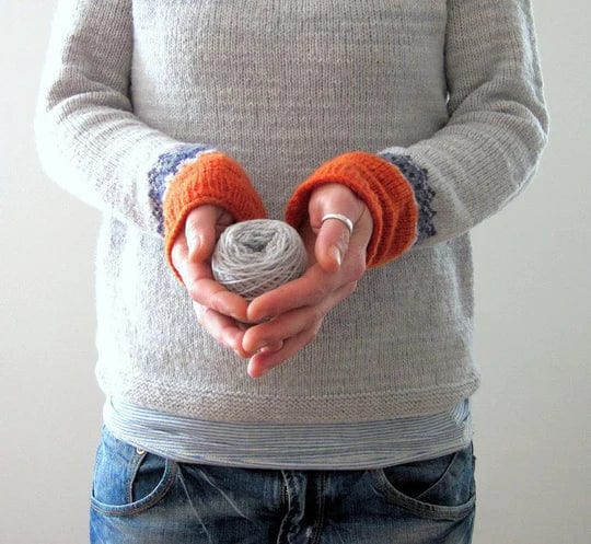 Grocher sweater with boho design