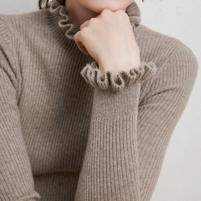 Kashmir sweater with elegant twirl design for stylish women