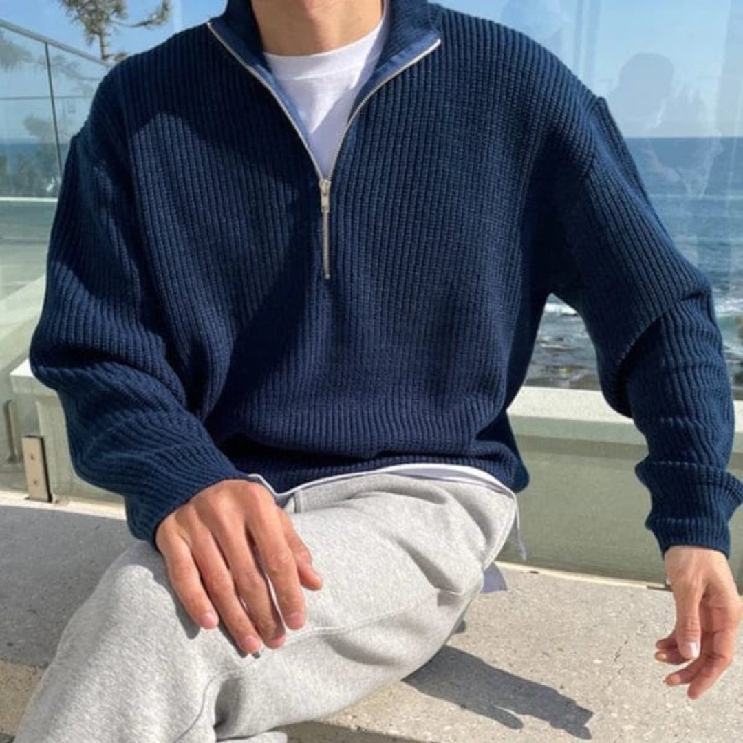 Stephen | Essential Quarter-Zip Knit Sweater