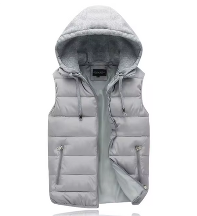 Ralph Bodywarmer | Casual light padded vest/jacket with removable hood for men