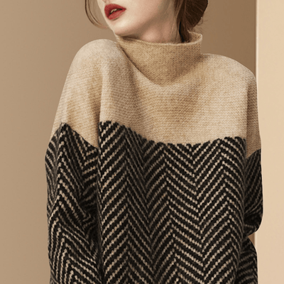 Brown sweater - elegant rope for autumn & winter