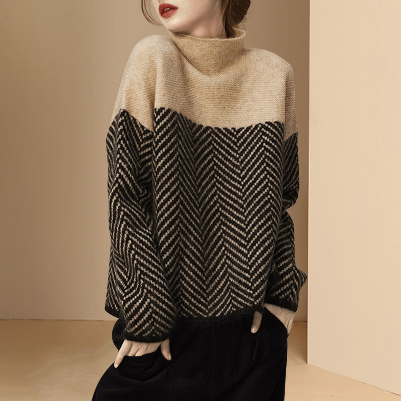 Brown sweater - elegant rope for autumn & winter