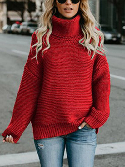 Thick turtleneck sweater for women