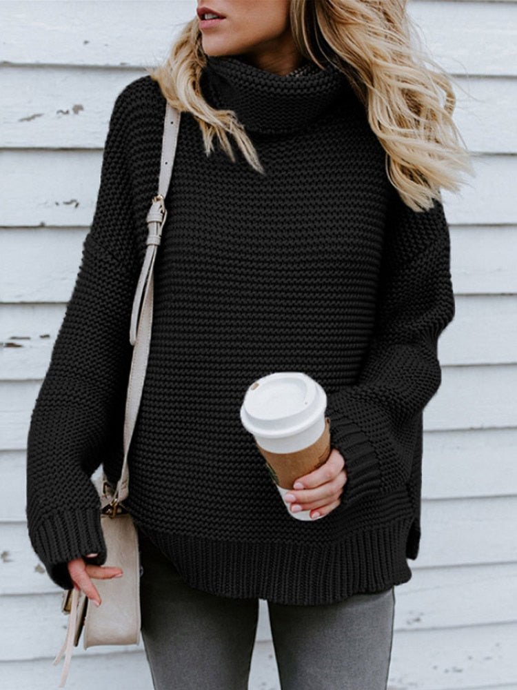 Thick turtleneck sweater for women