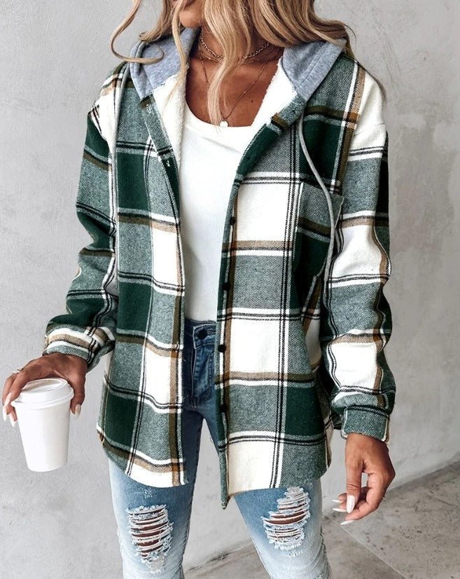 Lorenza | Checkered Hooded Top
