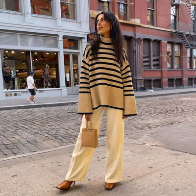 Women's sweater: warm rope for cold winter days