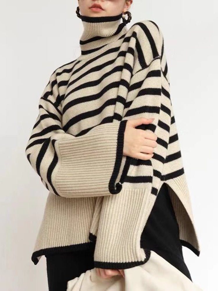 Women's sweater: warm rope for cold winter days