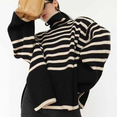 Women's sweater: warm rope for cold winter days