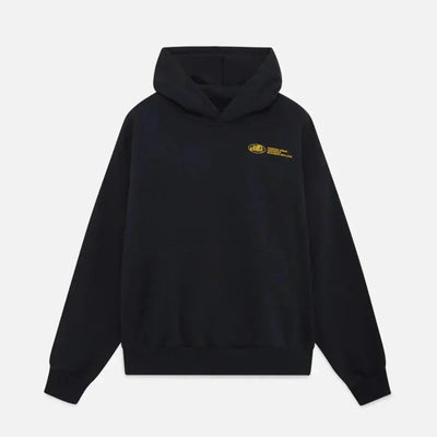 Sweater with a hood and stylish "with love" logo on the back