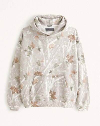 Sweater with a hood and stylish "with love" logo on the back