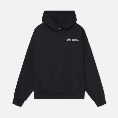 Sweater with a hood and stylish "with love" logo on the back