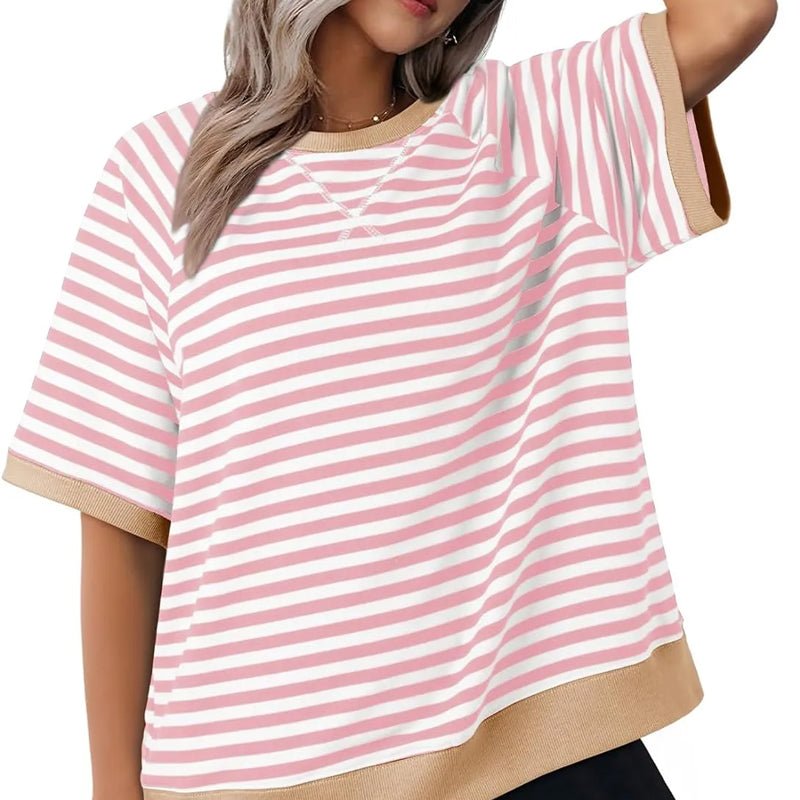 Tessa | Striped Casual Art Tee