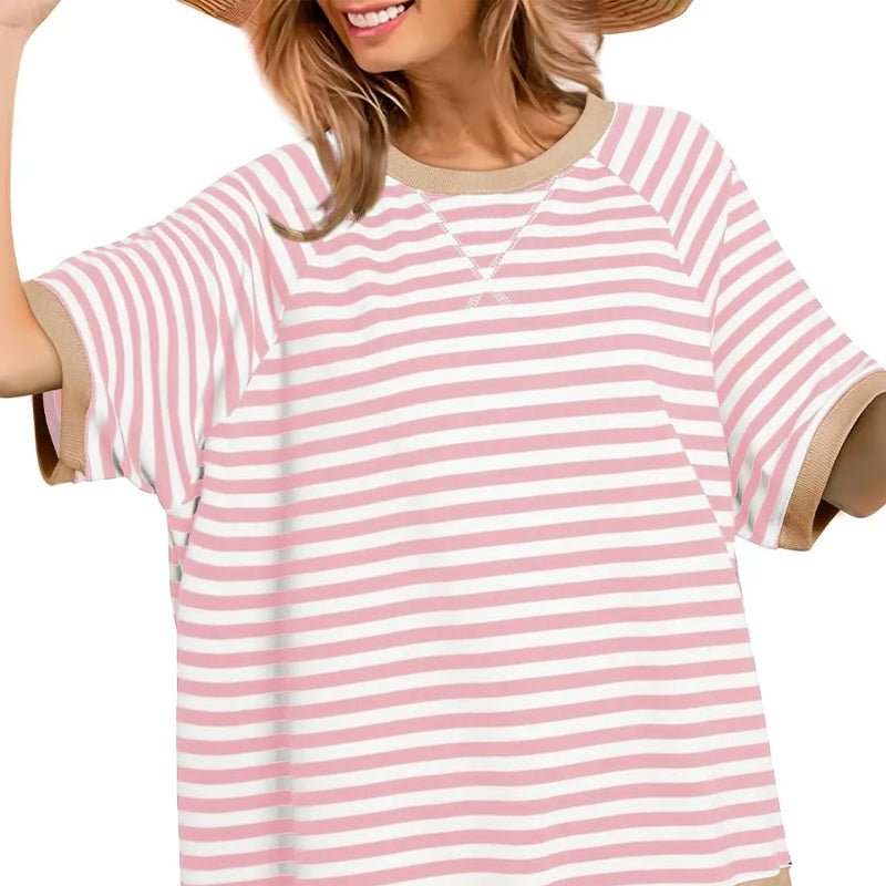 Tessa | Striped Casual Art Tee