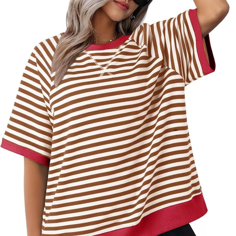 Tessa | Striped Casual Art Tee