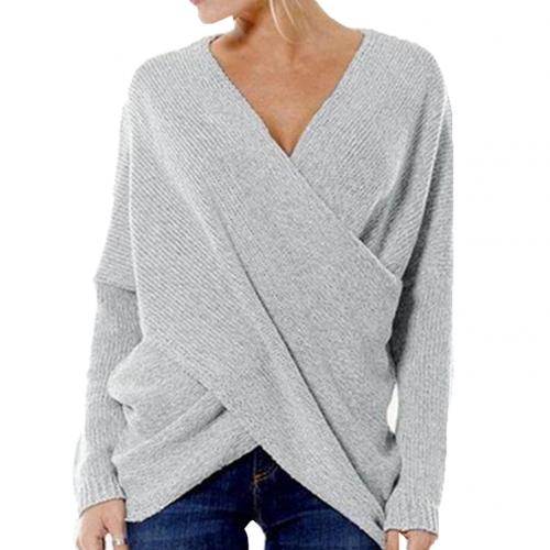 Women's sweater: warm, crossed rope for winter