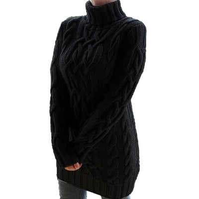 Stay warm and cozy with this stylish knitting dress