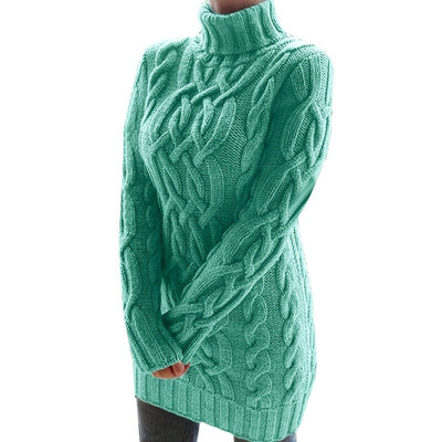Stay warm and cozy with this stylish knitting dress