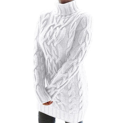 Stay warm and cozy with this stylish knitting dress