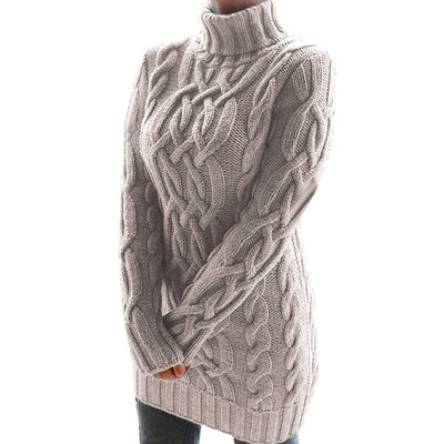Stay warm and cozy with this stylish knitting dress